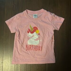 Unicorn Second Birthday Shirt